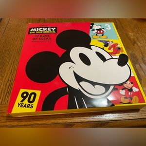 Womens 12 Days of Socks Mickey Mouse 90 Years Disney Christmas Advent